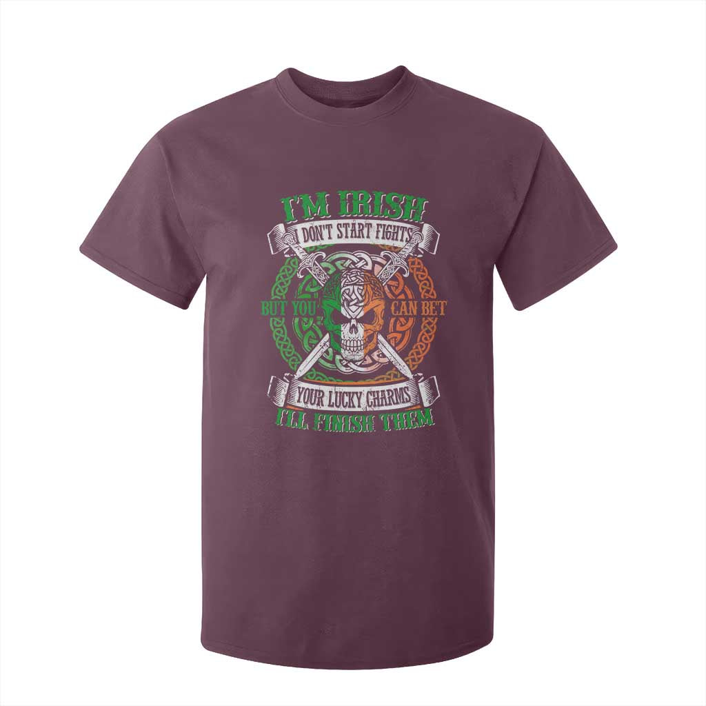 Irish Pride T Shirt For Kid You Can Bet Your Lucky Charms I'll Finish Them TS09 Maroon Print Your Wear