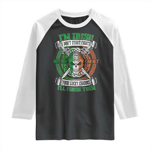 Irish Pride Raglan Shirt You Can Bet Your Lucky Charms I'll Finish Them TS09 Black White Print Your Wear