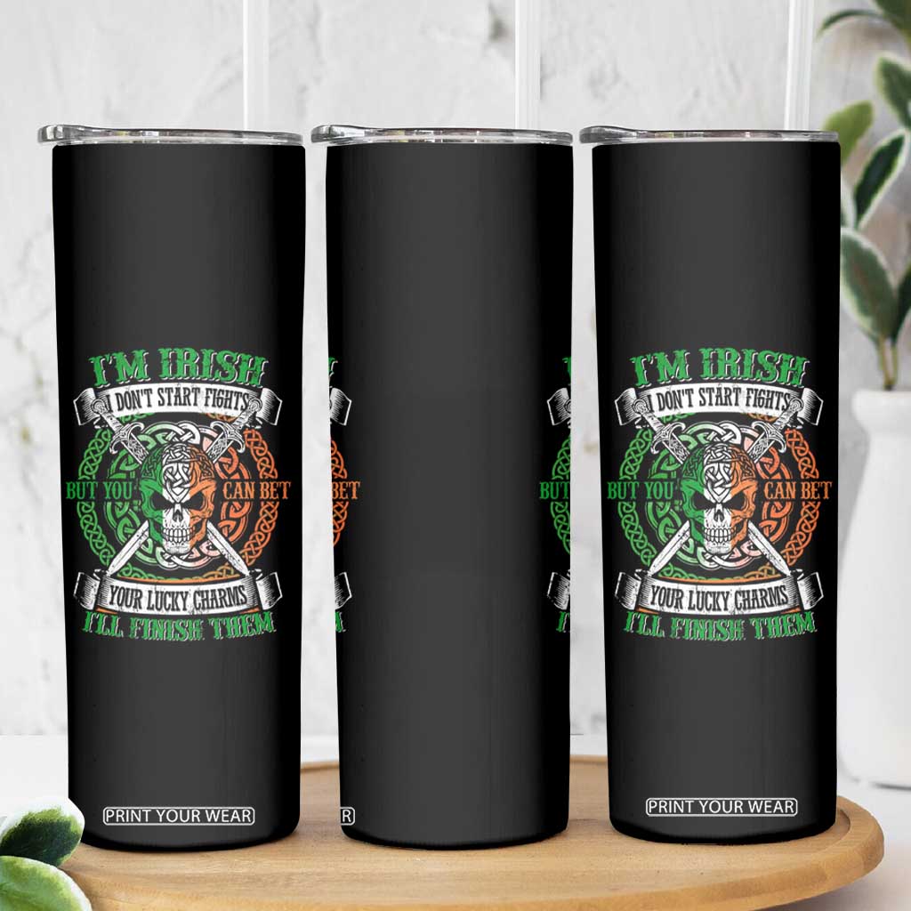 Irish Pride Skinny Tumbler You Can Bet Your Lucky Charms I'll Finish Them TS09 Print Your Wear
