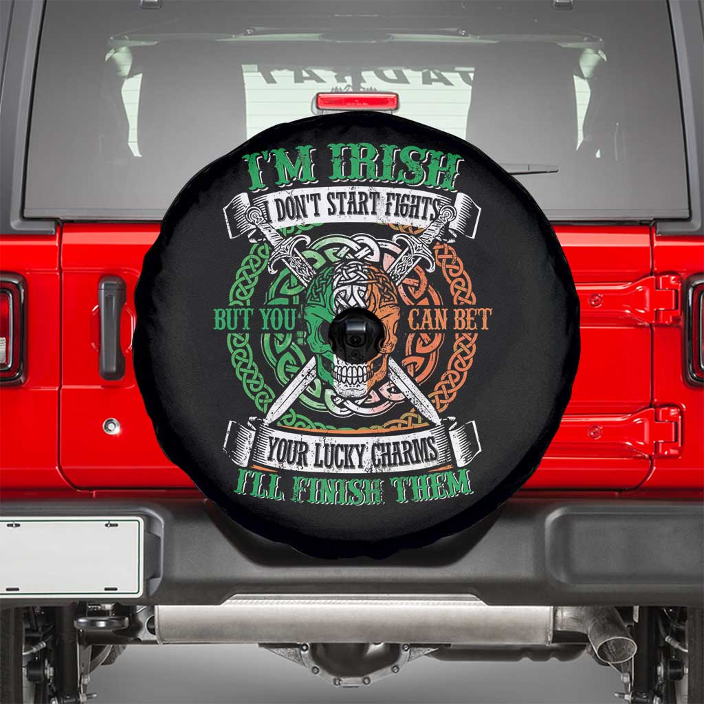Irish Pride Spare Tire Cover You Can Bet Your Lucky Charms I'll Finish Them TS09 Black Print Your Wear