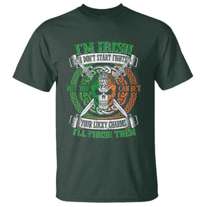 Irish Pride T Shirt You Can Bet Your Lucky Charms I'll Finish Them TS09 Dark Forest Green Print Your Wear