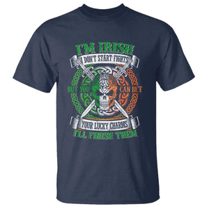 Irish Pride T Shirt You Can Bet Your Lucky Charms I'll Finish Them TS09 Navy Print Your Wear