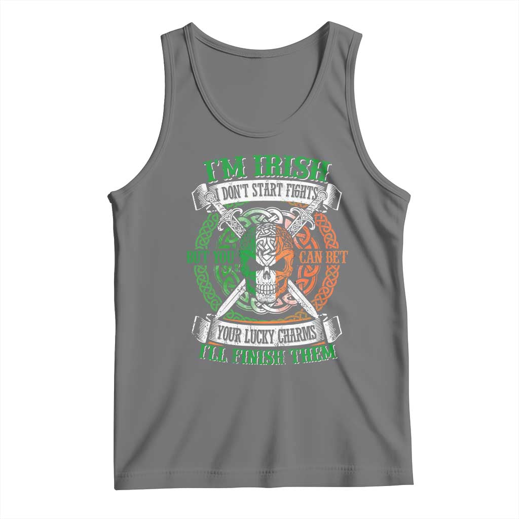 Irish Pride Tank Top You Can Bet Your Lucky Charms I'll Finish Them TS09 Black Heather Print Your Wear