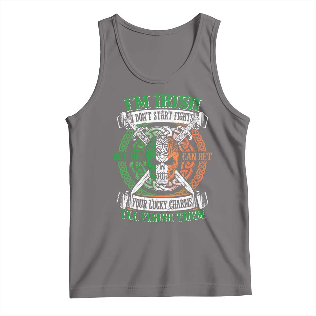 Irish Pride Tank Top You Can Bet Your Lucky Charms I'll Finish Them TS09 Deep Heather Print Your Wear