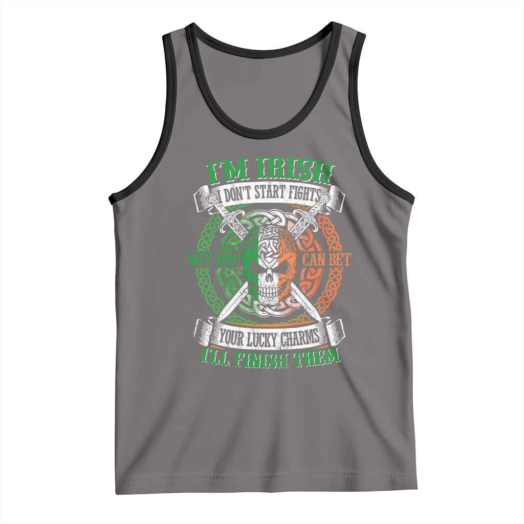 Irish Pride Tank Top You Can Bet Your Lucky Charms I'll Finish Them TS09 Deep Heather Black Print Your Wear