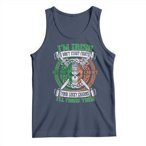 Irish Pride Tank Top You Can Bet Your Lucky Charms I'll Finish Them TS09 Navy Print Your Wear