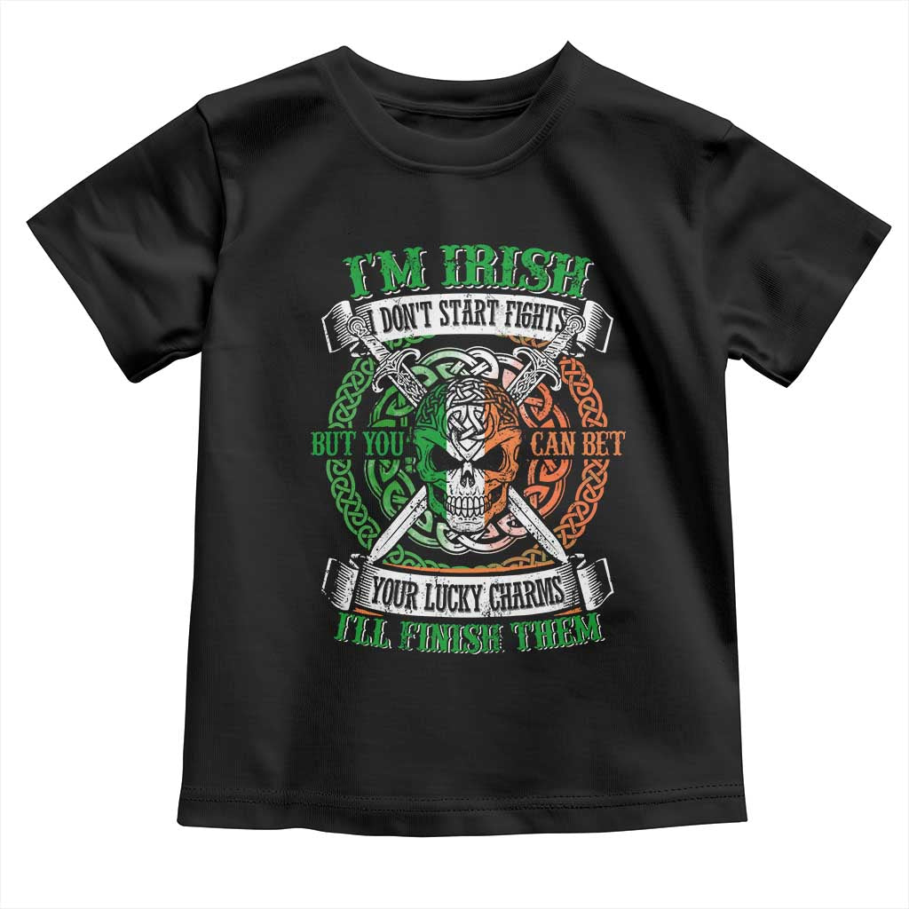 Irish Pride Toddler T Shirt You Can Bet Your Lucky Charms I'll Finish Them TS09 Black Print Your Wear