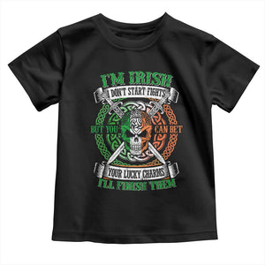 Irish Pride Toddler T Shirt You Can Bet Your Lucky Charms I'll Finish Them TS09 Black Print Your Wear