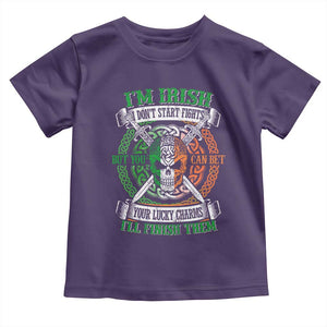 Irish Pride Toddler T Shirt You Can Bet Your Lucky Charms I'll Finish Them TS09 Purple Print Your Wear