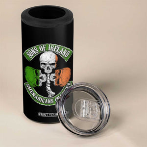 Irish Pride 4 in 1 Can Cooler Tumbler Sons Of Ireland Shenanigans Chapter Skull Shamrock TS09 Print Your Wear