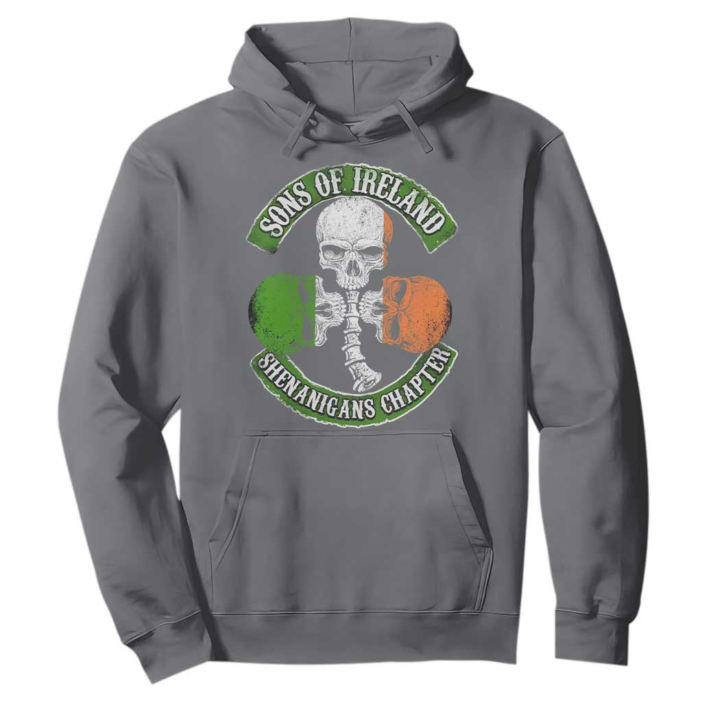 Irish Pride Hoodie Sons Of Ireland Shenanigans Chapter Skull Shamrock TS09 Charcoal Print Your Wear