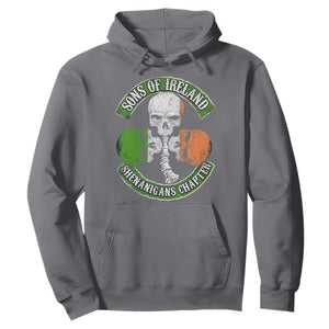 Irish Pride Hoodie Sons Of Ireland Shenanigans Chapter Skull Shamrock TS09 Charcoal Print Your Wear