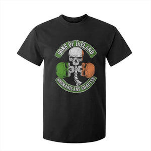 Irish Pride T Shirt For Kid Sons Of Ireland Shenanigans Chapter Skull Shamrock TS09 Black Print Your Wear