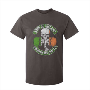 Irish Pride T Shirt For Kid Sons Of Ireland Shenanigans Chapter Skull Shamrock TS09 Dark Chocolate Print Your Wear