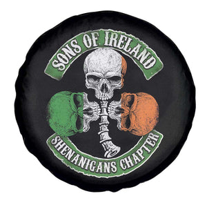 Irish Pride Spare Tire Cover Sons Of Ireland Shenanigans Chapter Skull Shamrock TS09 Print Your Wear