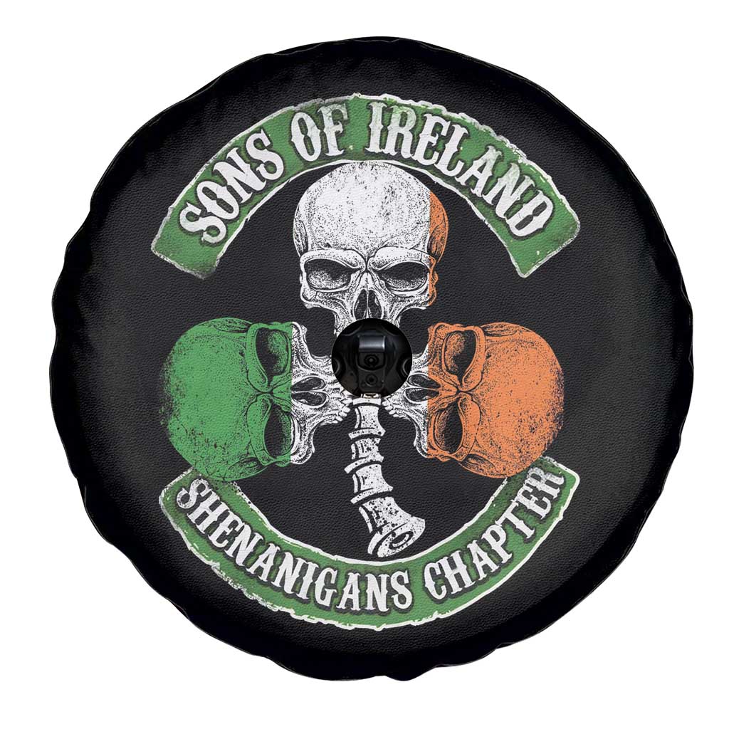 Irish Pride Spare Tire Cover Sons Of Ireland Shenanigans Chapter Skull Shamrock TS09 Print Your Wear