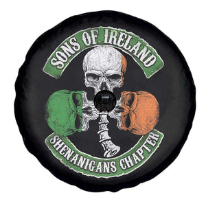 Irish Pride Spare Tire Cover Sons Of Ireland Shenanigans Chapter Skull Shamrock TS09 Print Your Wear