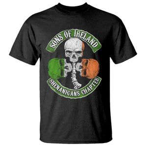 Irish Pride T Shirt Sons Of Ireland Shenanigans Chapter Skull Shamrock TS09 Black Print Your Wear