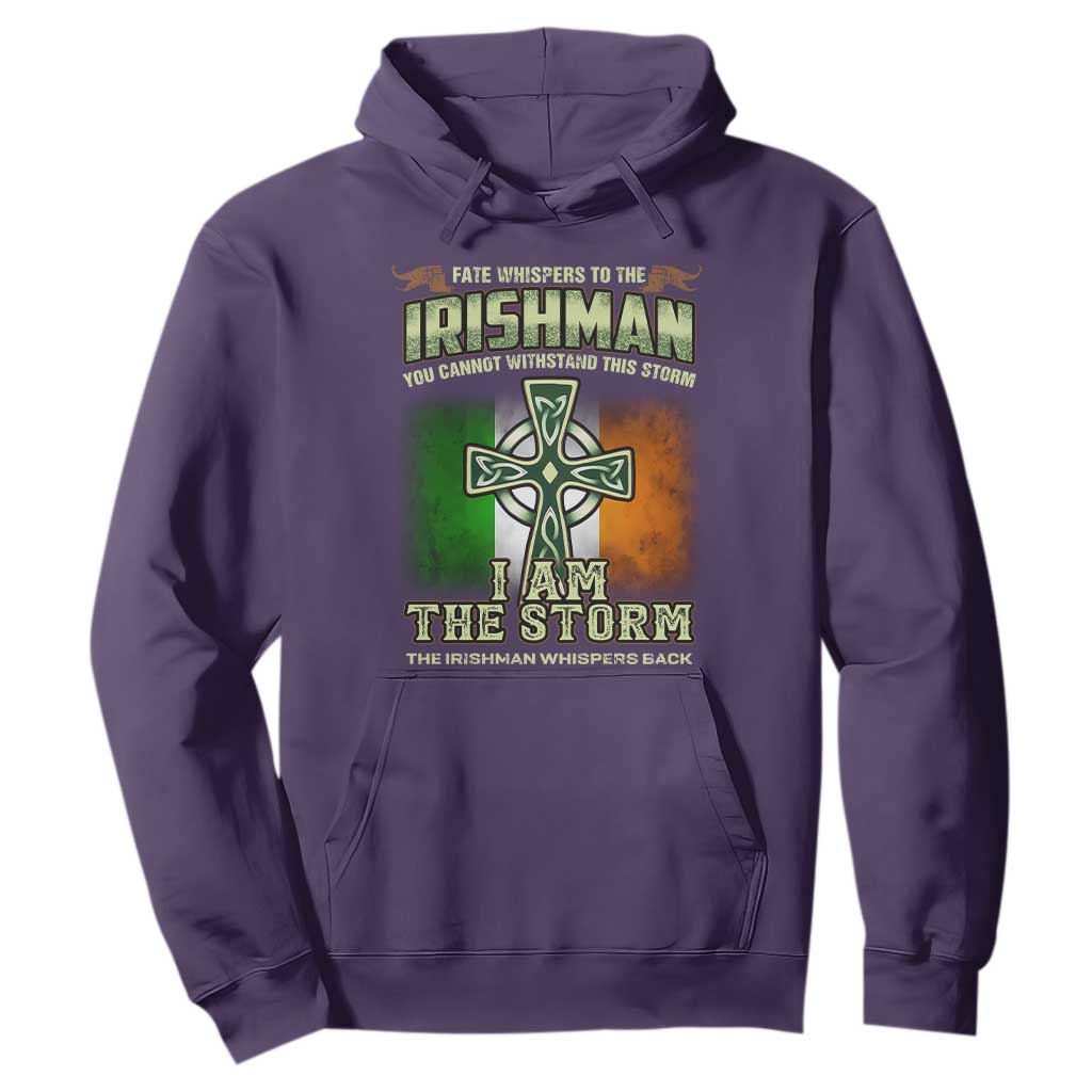 Irish Pride Hoodie Irish Warrior I Am The Storm The Irishman Whispers Back TS09 Purple Print Your Wear