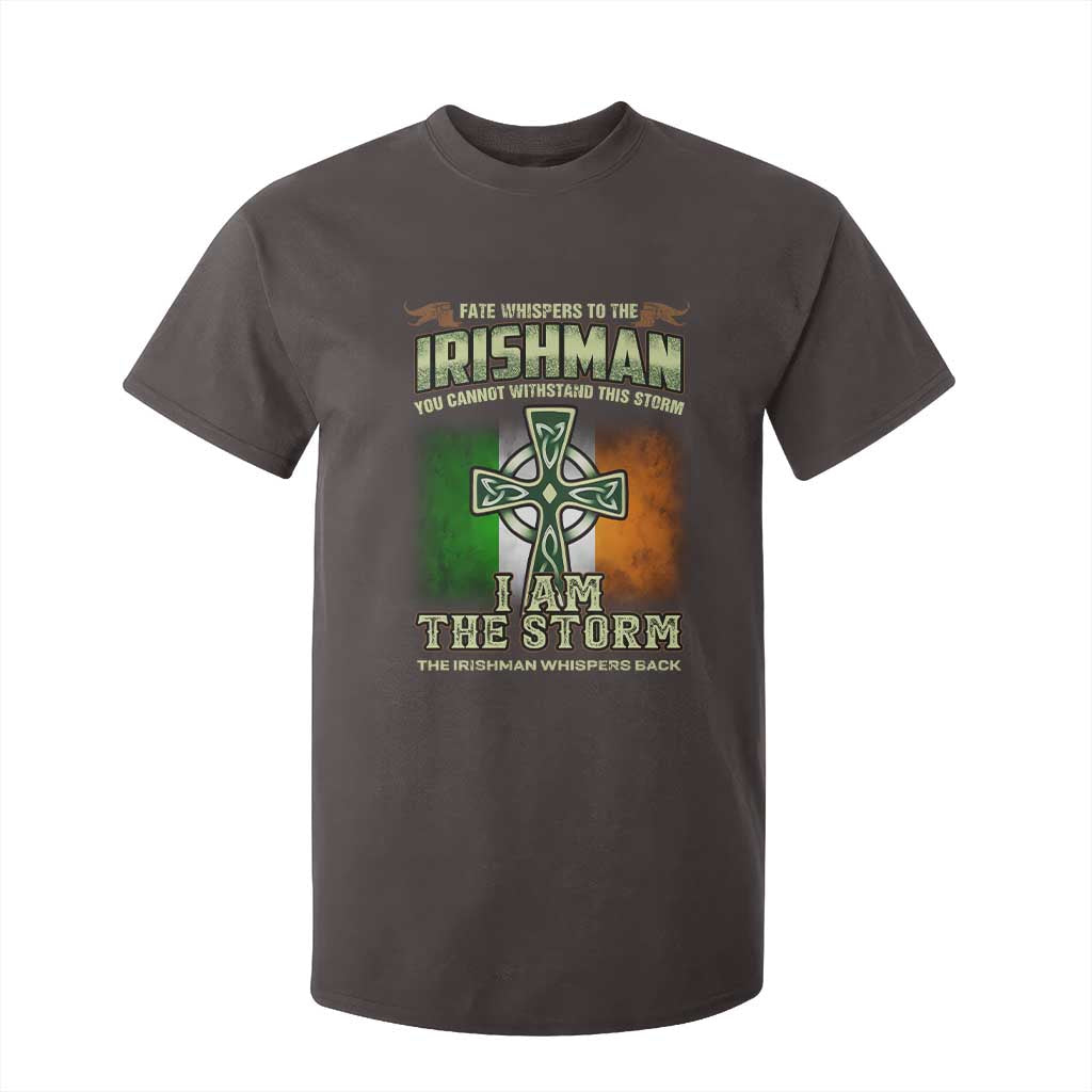 Irish Pride T Shirt For Kid Irish Warrior I Am The Storm The Irishman Whispers Back TS09 Dark Chocolate Print Your Wear