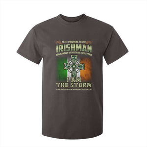 Irish Pride T Shirt For Kid Irish Warrior I Am The Storm The Irishman Whispers Back TS09 Dark Chocolate Print Your Wear