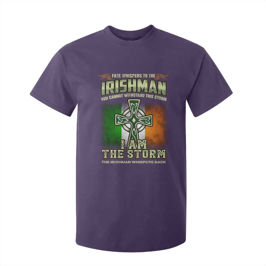 Irish Pride T Shirt For Kid Irish Warrior I Am The Storm The Irishman Whispers Back TS09 Purple Print Your Wear