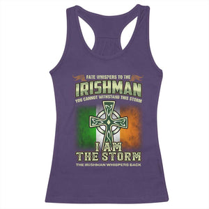 Irish Pride Racerback Tank Top Irish Warrior I Am The Storm The Irishman Whispers Back TS09 Purple Print Your Wear