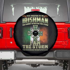 Irish Pride Spare Tire Cover Irish Warrior I Am The Storm The Irishman Whispers Back TS09 Black Print Your Wear