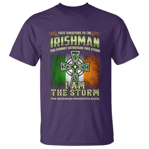 Irish Pride T Shirt Irish Warrior I Am The Storm The Irishman Whispers Back TS09 Purple Print Your Wear