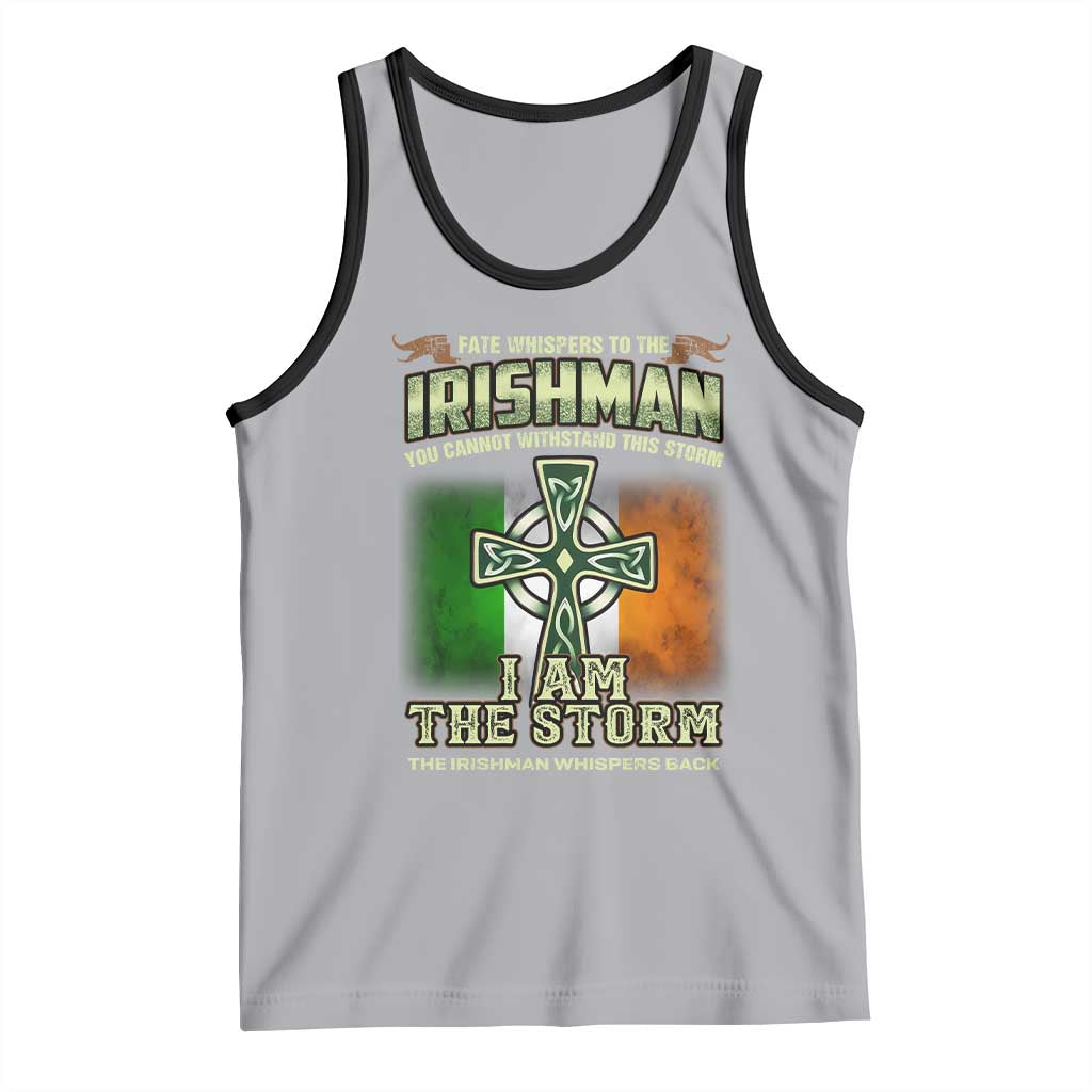 Irish Pride Tank Top Irish Warrior I Am The Storm The Irishman Whispers Back TS09 Athletic Heather Black Print Your Wear