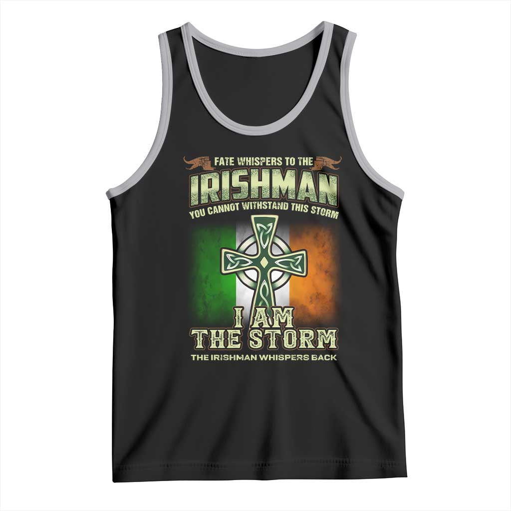 Irish Pride Tank Top Irish Warrior I Am The Storm The Irishman Whispers Back TS09 Black Athletic Heather Print Your Wear