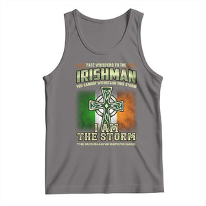 Irish Pride Tank Top Irish Warrior I Am The Storm The Irishman Whispers Back TS09 Deep Heather Print Your Wear