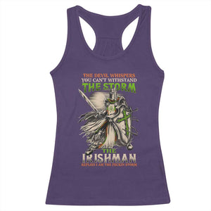 Irish Pride Racerback Tank Top Irish Warrior I Am The Feckin Storm TS09 Purple Print Your Wear
