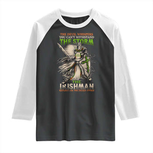 Irish Pride Raglan Shirt Irish Warrior I Am The Feckin Storm TS09 Black White Print Your Wear