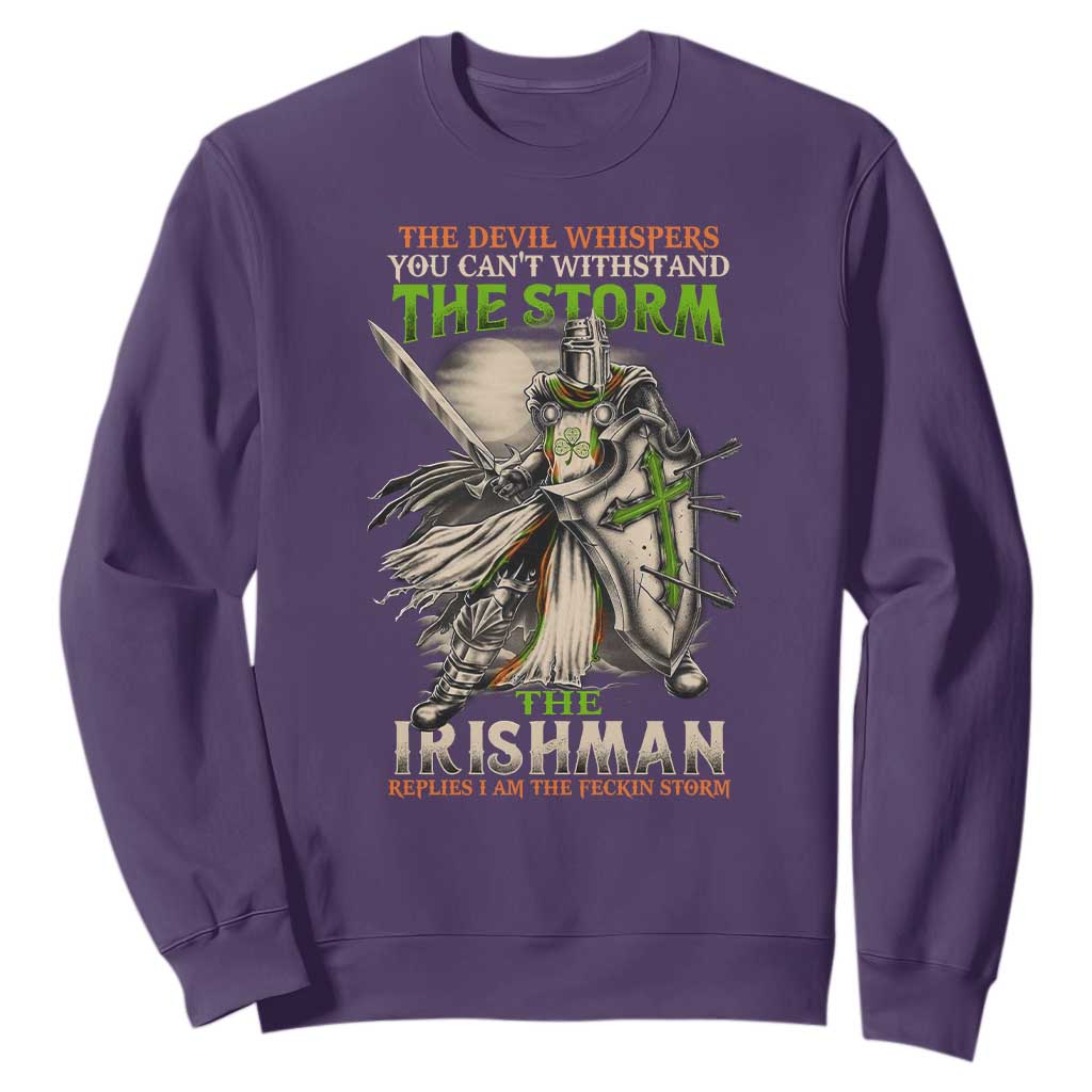 Irish Pride Sweatshirt Irish Warrior I Am The Feckin Storm TS09 Purple Print Your Wear