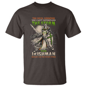 Irish Pride T Shirt Irish Warrior I Am The Feckin Storm TS09 Dark Chocolate Print Your Wear