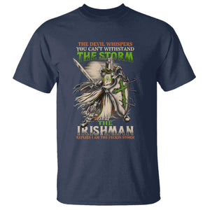 Irish Pride T Shirt Irish Warrior I Am The Feckin Storm TS09 Navy Print Your Wear