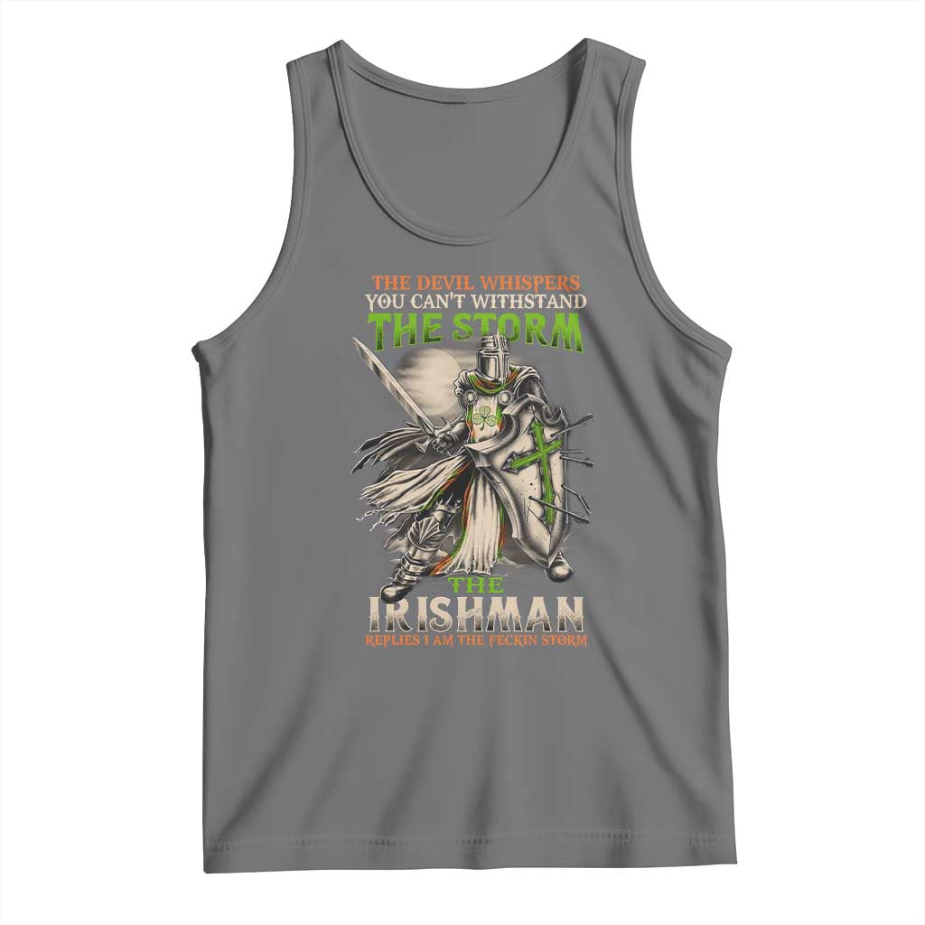 Irish Pride Tank Top Irish Warrior I Am The Feckin Storm TS09 Black Heather Print Your Wear