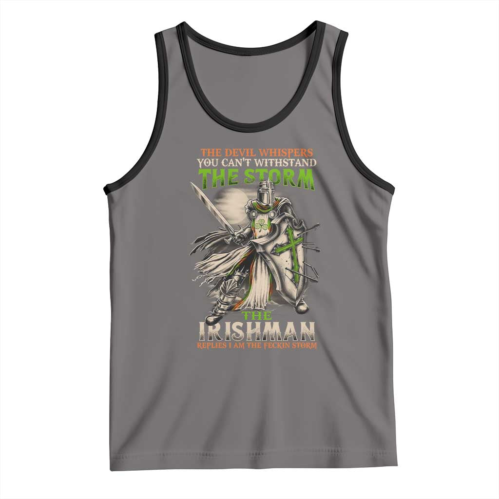 Irish Pride Tank Top Irish Warrior I Am The Feckin Storm TS09 Deep Heather Black Print Your Wear