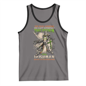 Irish Pride Tank Top Irish Warrior I Am The Feckin Storm TS09 Deep Heather Black Print Your Wear