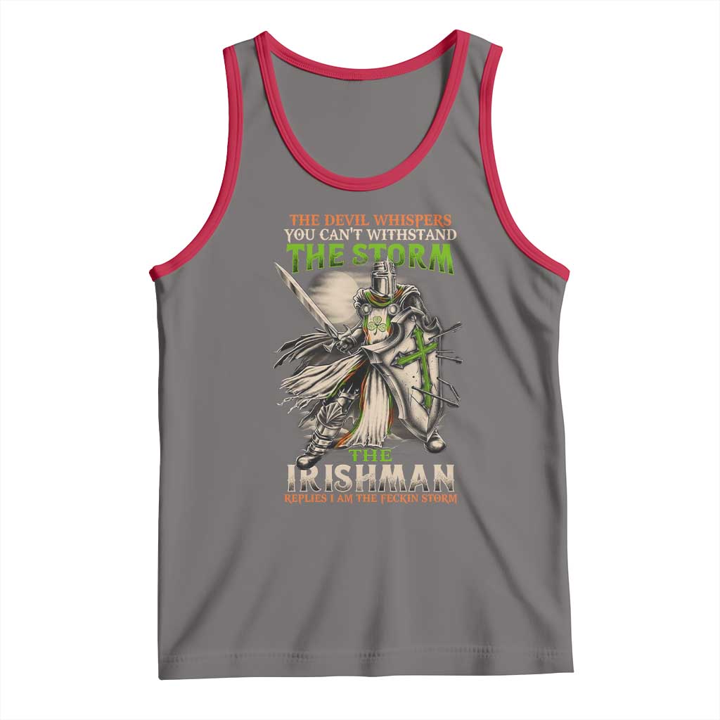 Irish Pride Tank Top Irish Warrior I Am The Feckin Storm TS09 Deep Heather Red Print Your Wear