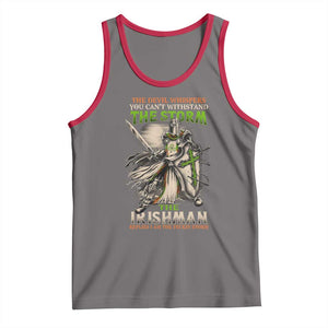 Irish Pride Tank Top Irish Warrior I Am The Feckin Storm TS09 Deep Heather Red Print Your Wear