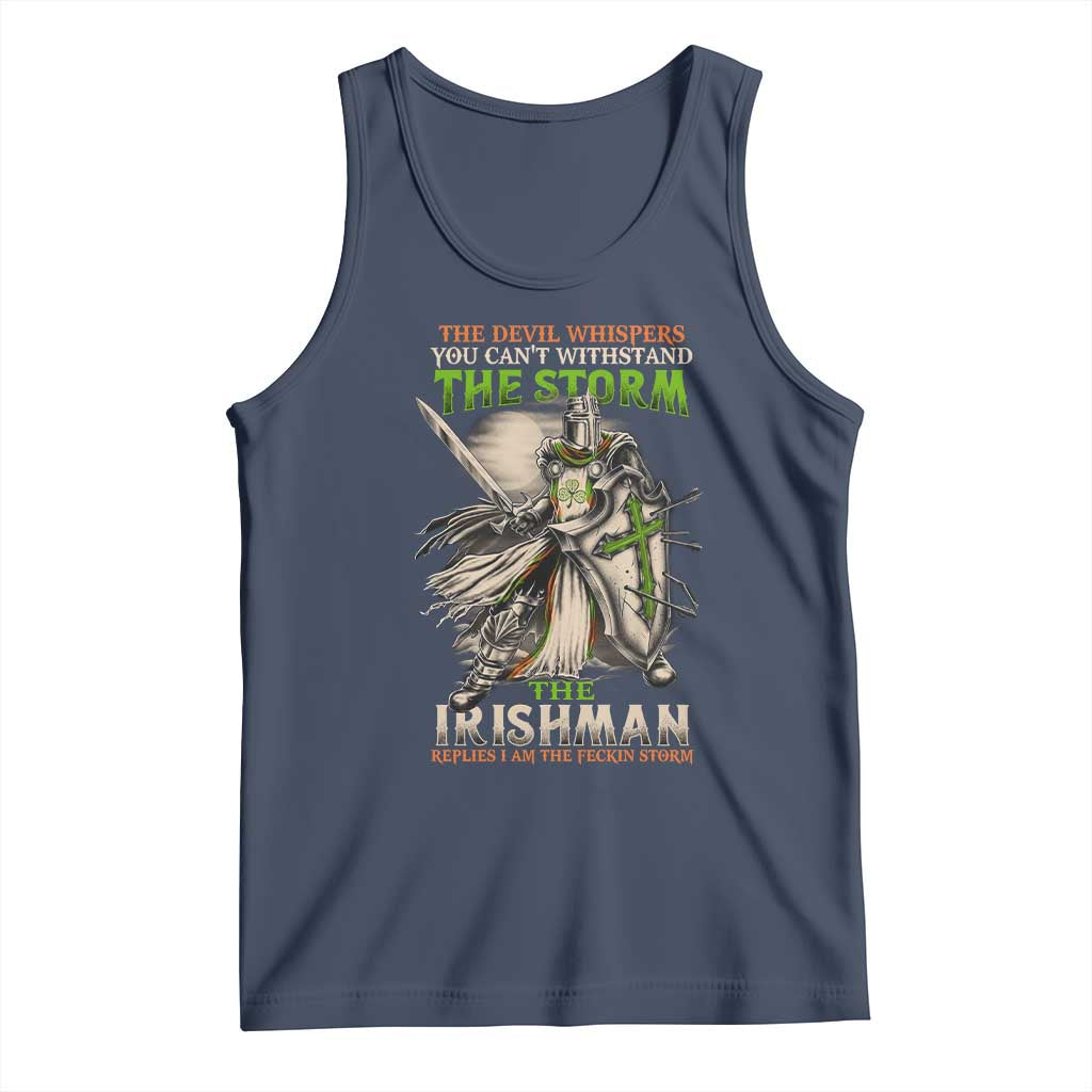 Irish Pride Tank Top Irish Warrior I Am The Feckin Storm TS09 Navy Print Your Wear
