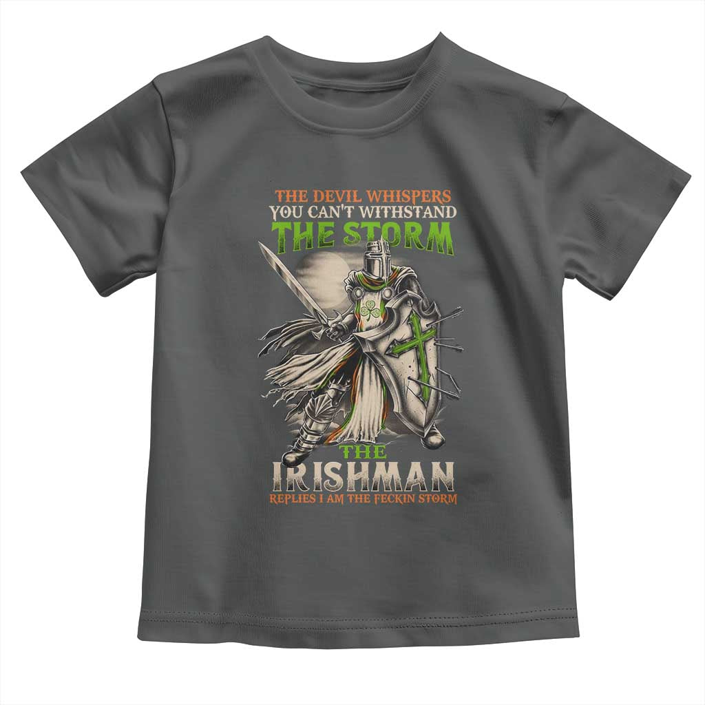Irish Pride Toddler T Shirt Irish Warrior I Am The Feckin Storm TS09 Dark Heather Print Your Wear