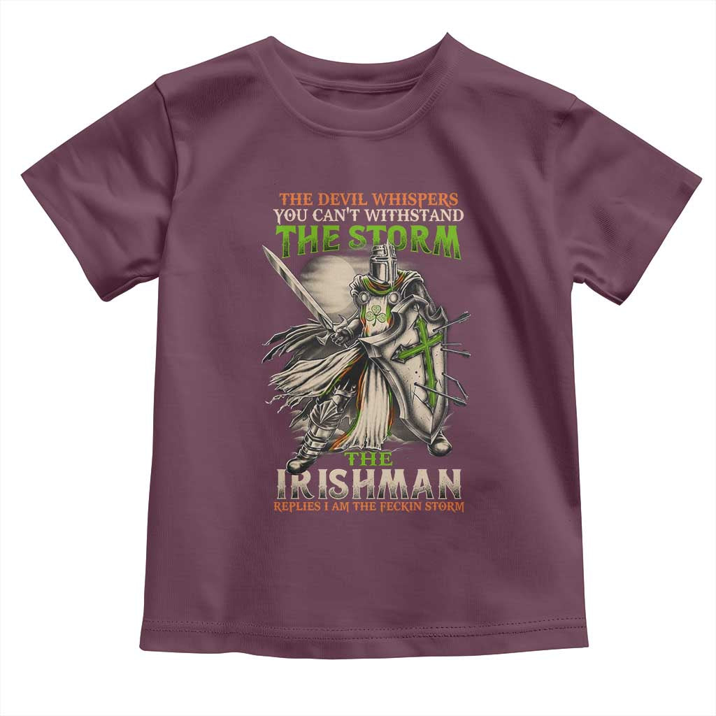 Irish Pride Toddler T Shirt Irish Warrior I Am The Feckin Storm TS09 Maroon Print Your Wear