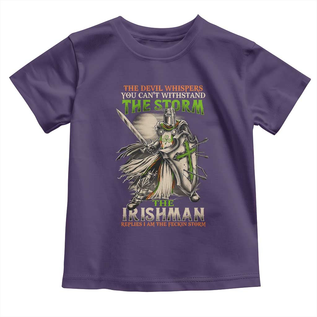 Irish Pride Toddler T Shirt Irish Warrior I Am The Feckin Storm TS09 Purple Print Your Wear