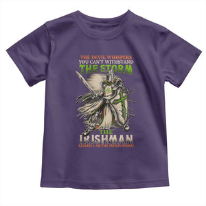 Irish Pride Toddler T Shirt Irish Warrior I Am The Feckin Storm TS09 Purple Print Your Wear