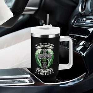 Irish Women Tumbler With Handle In Every Irish Woman Lies An Angel Until You Unleash The Fire TS09 Print Your Wear
