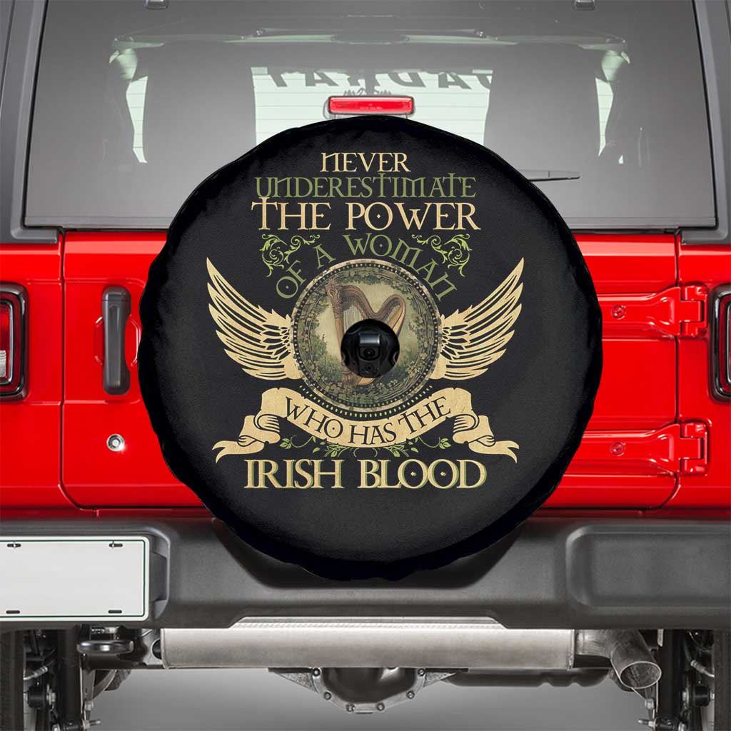 Never Underestimate The Power Of Irish Women Spare Tire Cover TS09 Black Print Your Wear