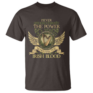 Never Underestimate The Power Of Irish Women T Shirt TS09 Dark Chocolate Print Your Wear